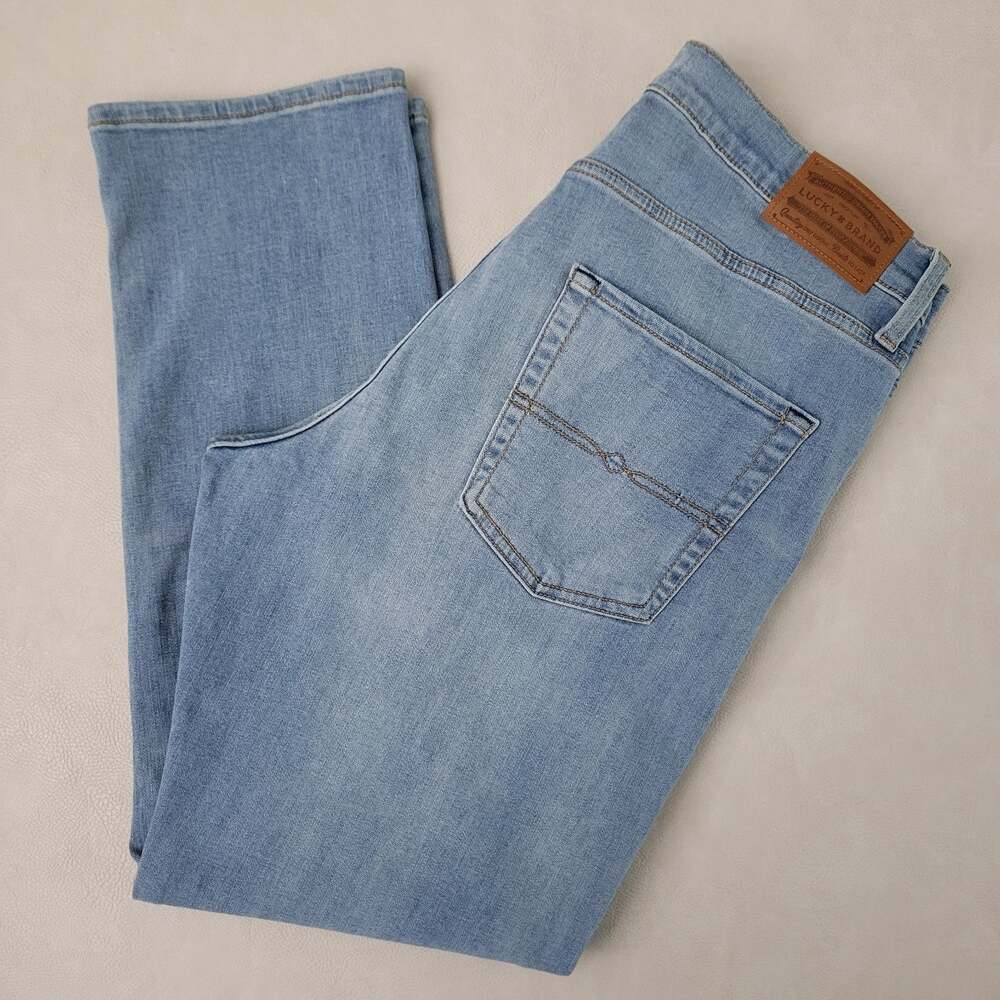 Lucky Brand 410 Athletic Straight Leg Jeans Mens 34x30 Stretch Blue Denim Modern